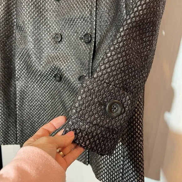 J. Crew Collection Women’s Gray Size Jacket Coat Blazer Rayón Silk Blend Belt - Picture 6 of 12